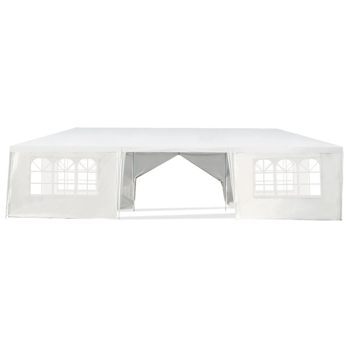 10 x 30 Feet Outdoor Canopy Tent with Side Walls - White