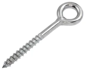 10x190mm Coach Screw Eye shank 150mm