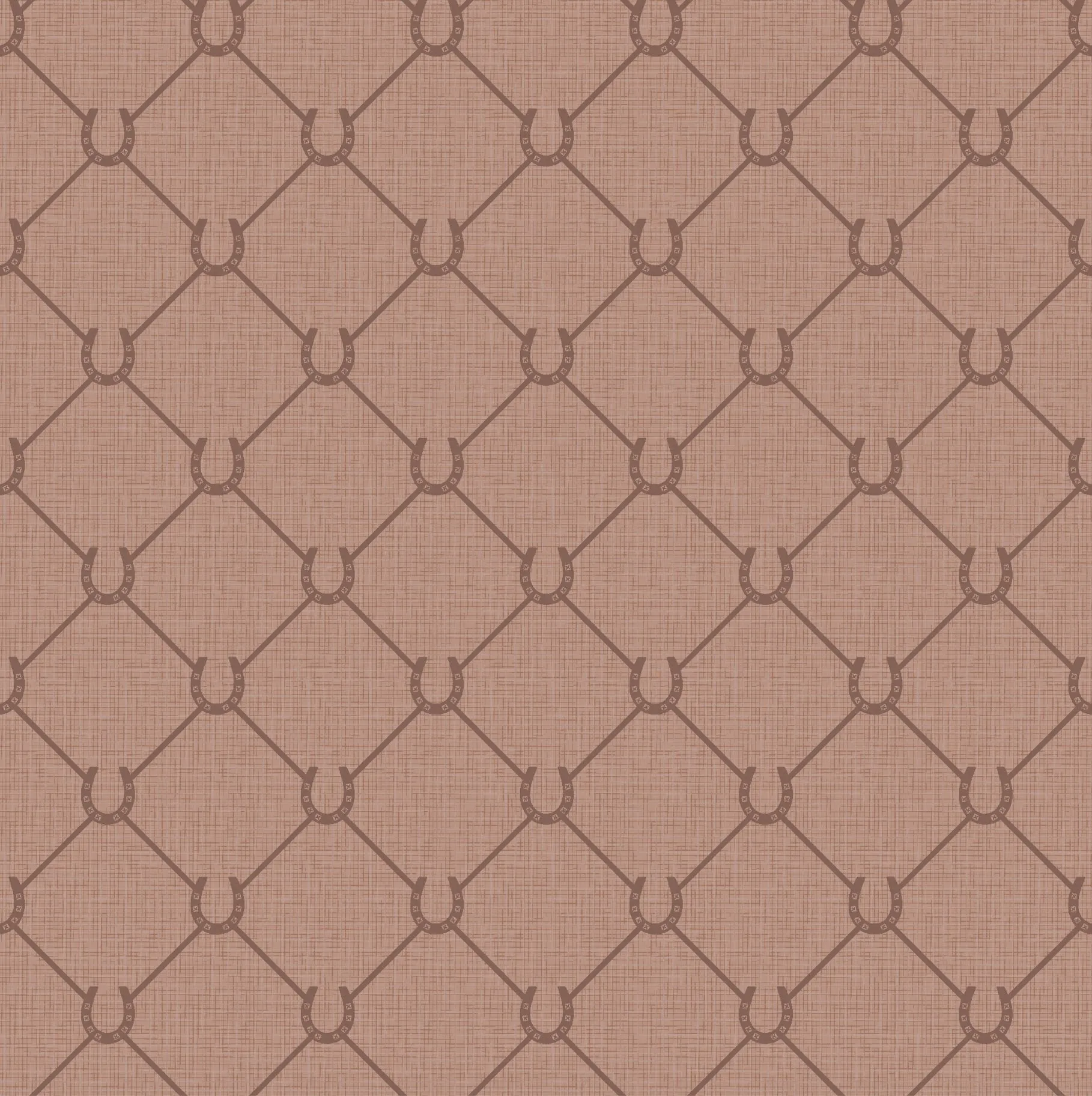 17-09-022-05 WALLPAPER NEW HORSE SHOE RED MOCCA