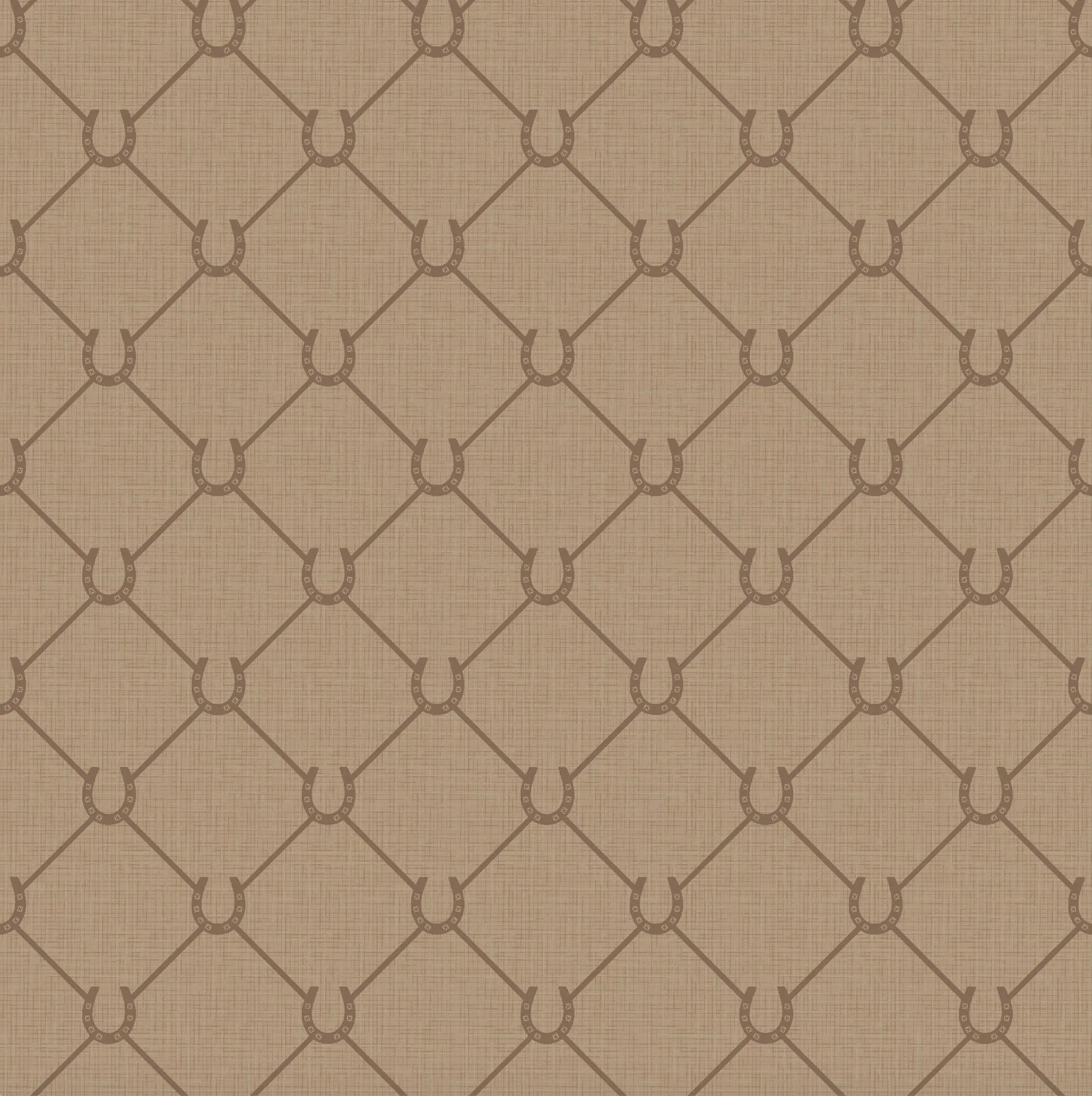 17-09-022-20 WALLPAPER NEW HORSE SHOE CARAMEL