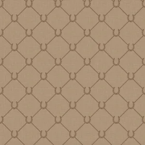 17-09-022-20 WALLPAPER NEW HORSE SHOE CARAMEL