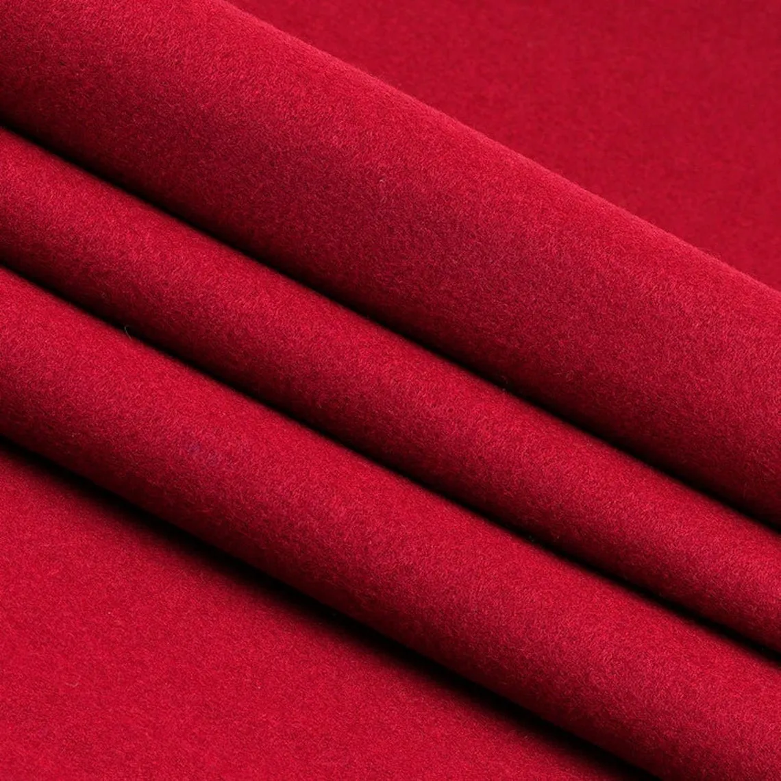 72" Wide 1.6 mm Thick Acrylic Red Felt Fabric By The Yard