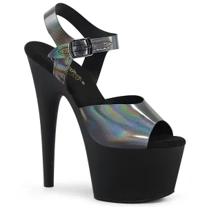 ADORE-708N-DT Black & Multi Colour Ankle Peep Toe High Heel