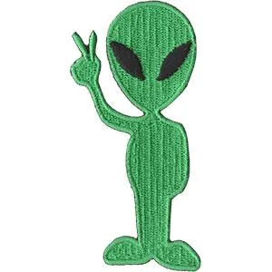 Alien Peace Sign Patch