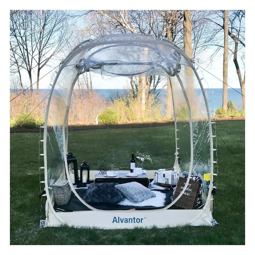 Alvantor Garden 𝙄𝙂𝙇𝙊𝙊 𝙏𝙀𝙉𝙏™ Large Oversize Weather Proof Pod Pop Up Winter Gazebo™ Instant Clear Tent