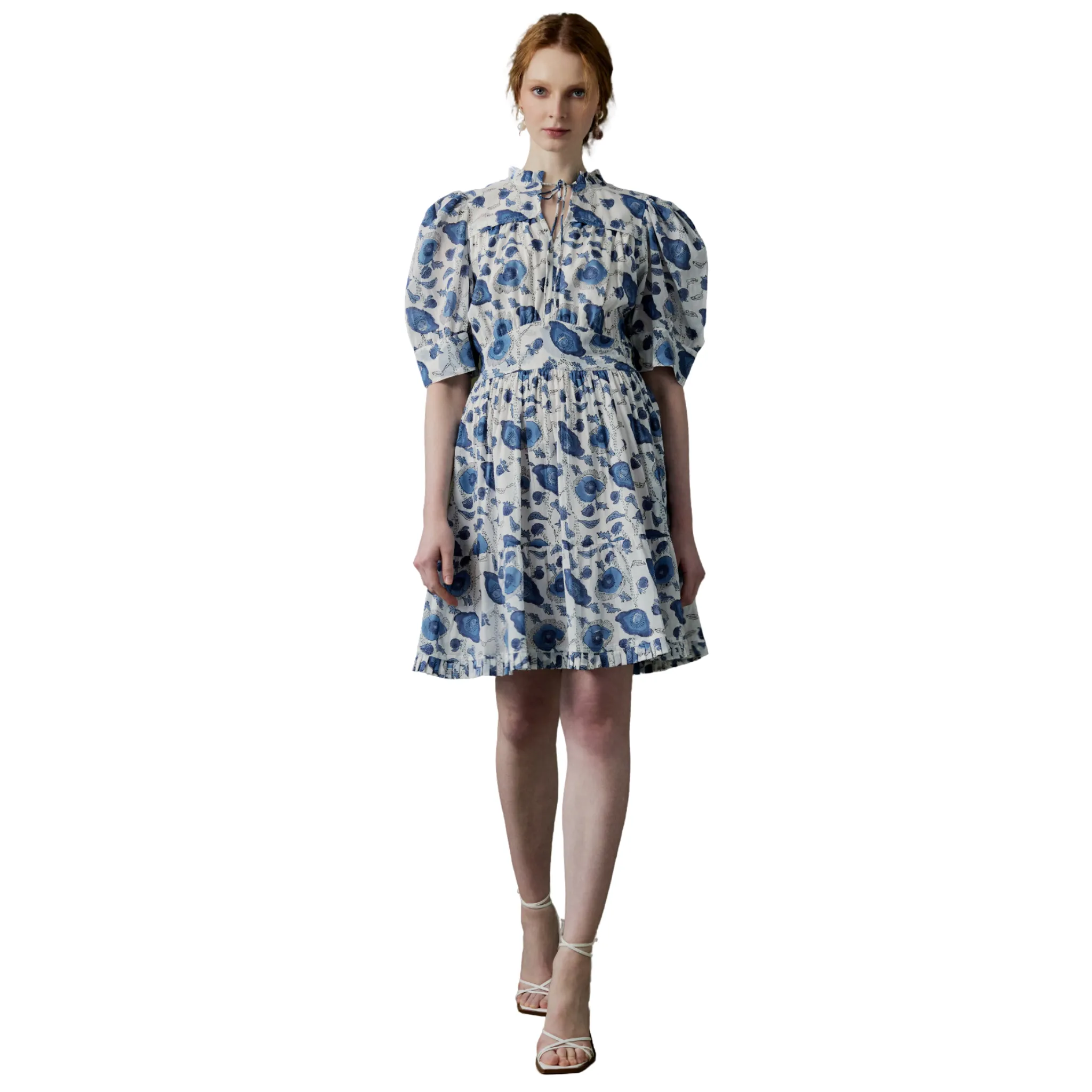 Anuka Floral Dress, Blue