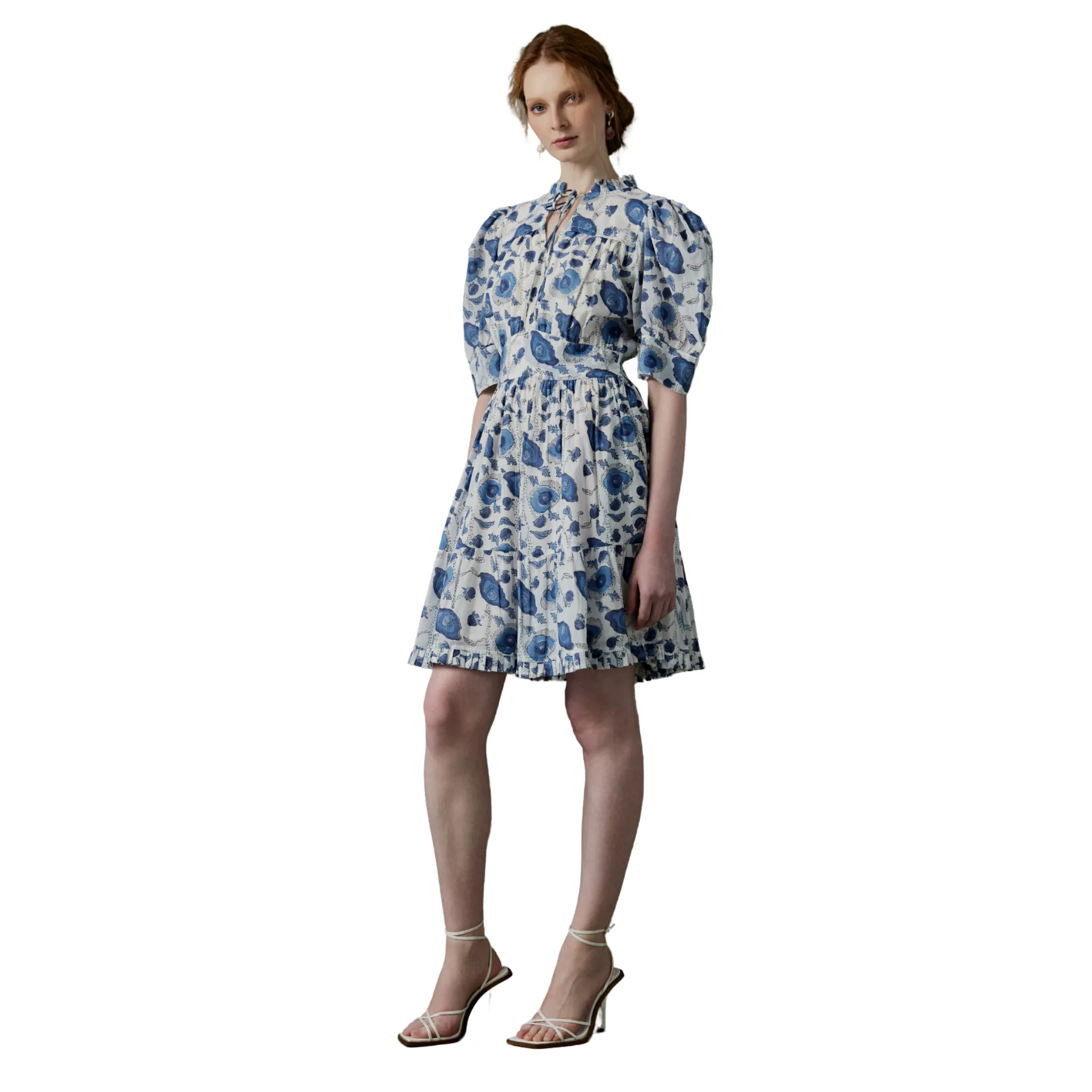 Anuka Floral Dress, Blue