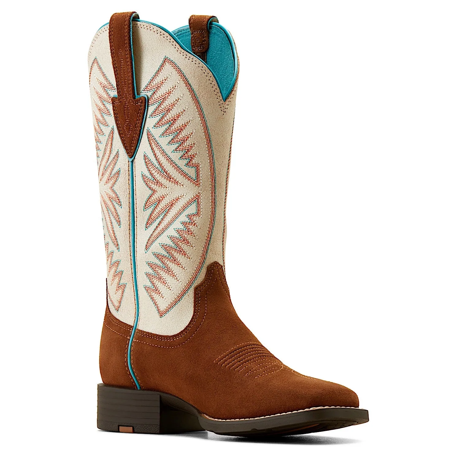 Ariat Women's Round Up Ruidoso Cedar Roughout/ Matte Pearl Suede