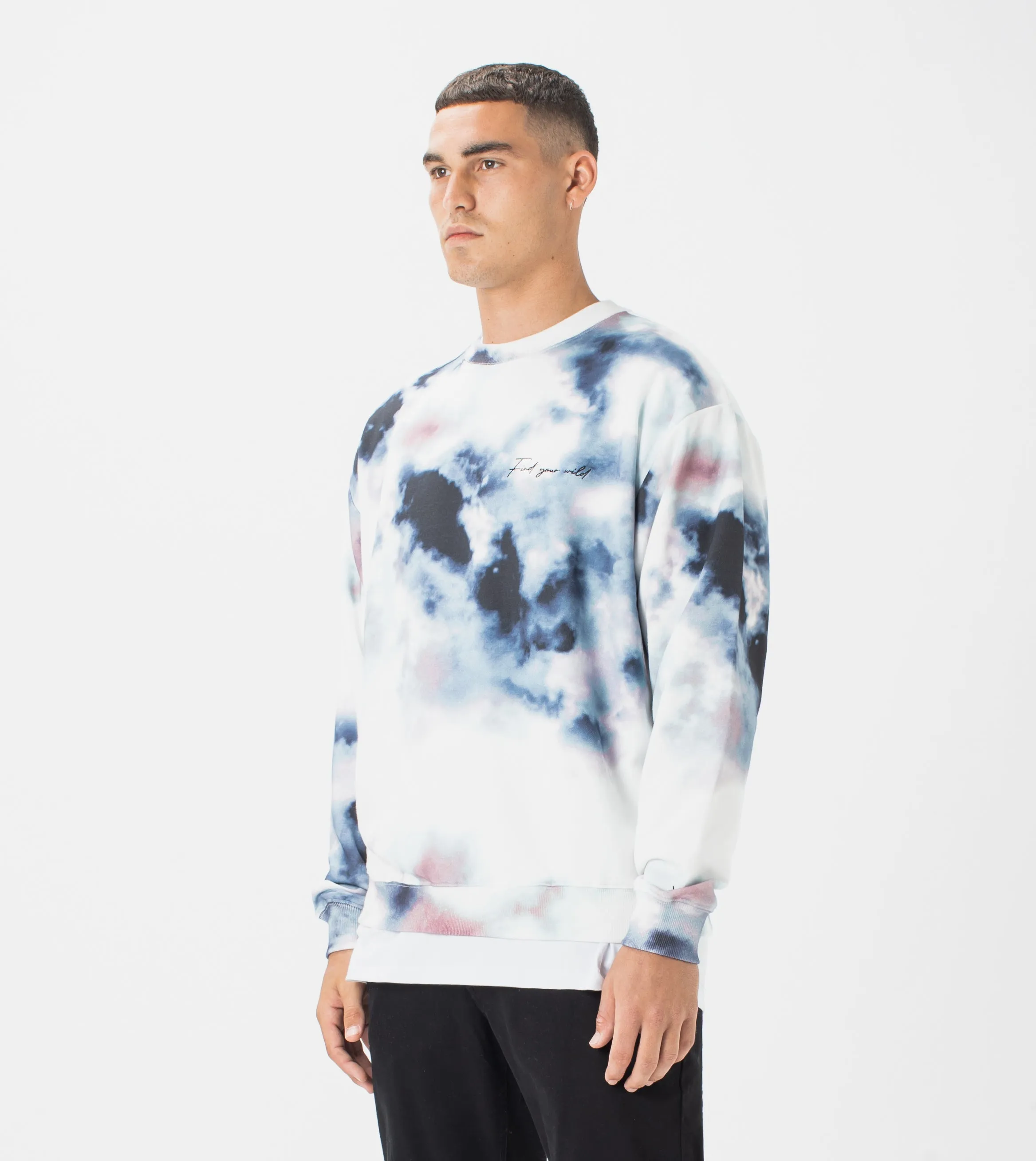 Atticus Crew Sweat Tanzanite