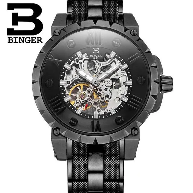 Binger Swiss Skeleton Robust Mechanical Watch B 5032