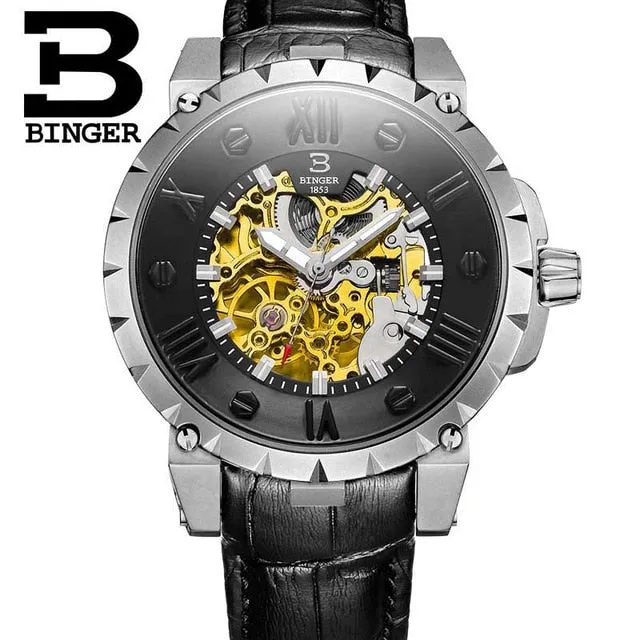 Binger Swiss Skeleton Robust Mechanical Watch B 5032