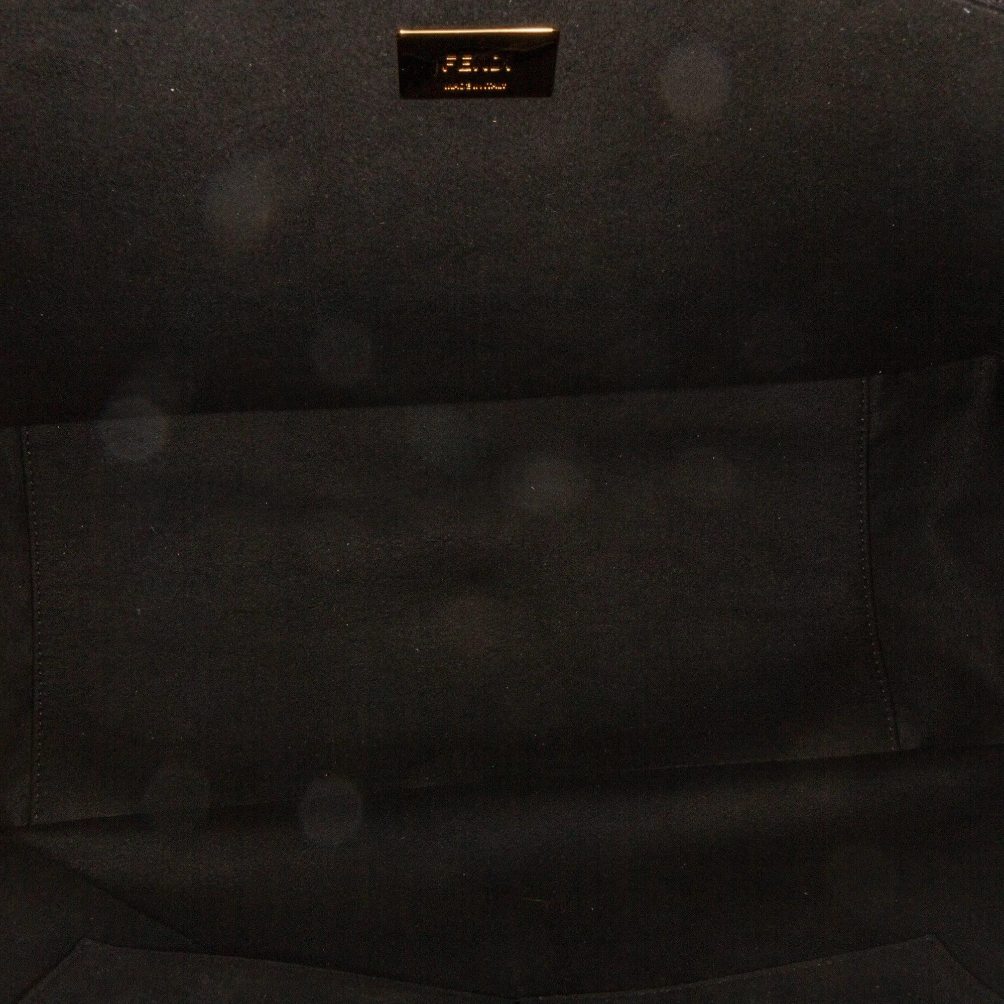 Black Fendi Large Glacier FF Tote Satchel