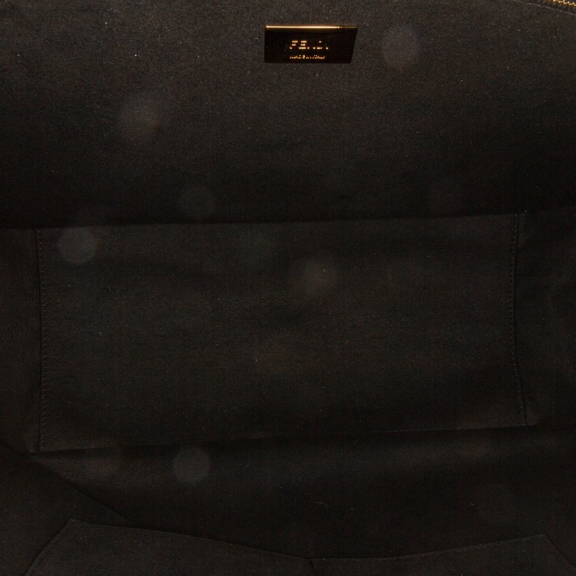 Black Fendi Large Glacier FF Tote Satchel