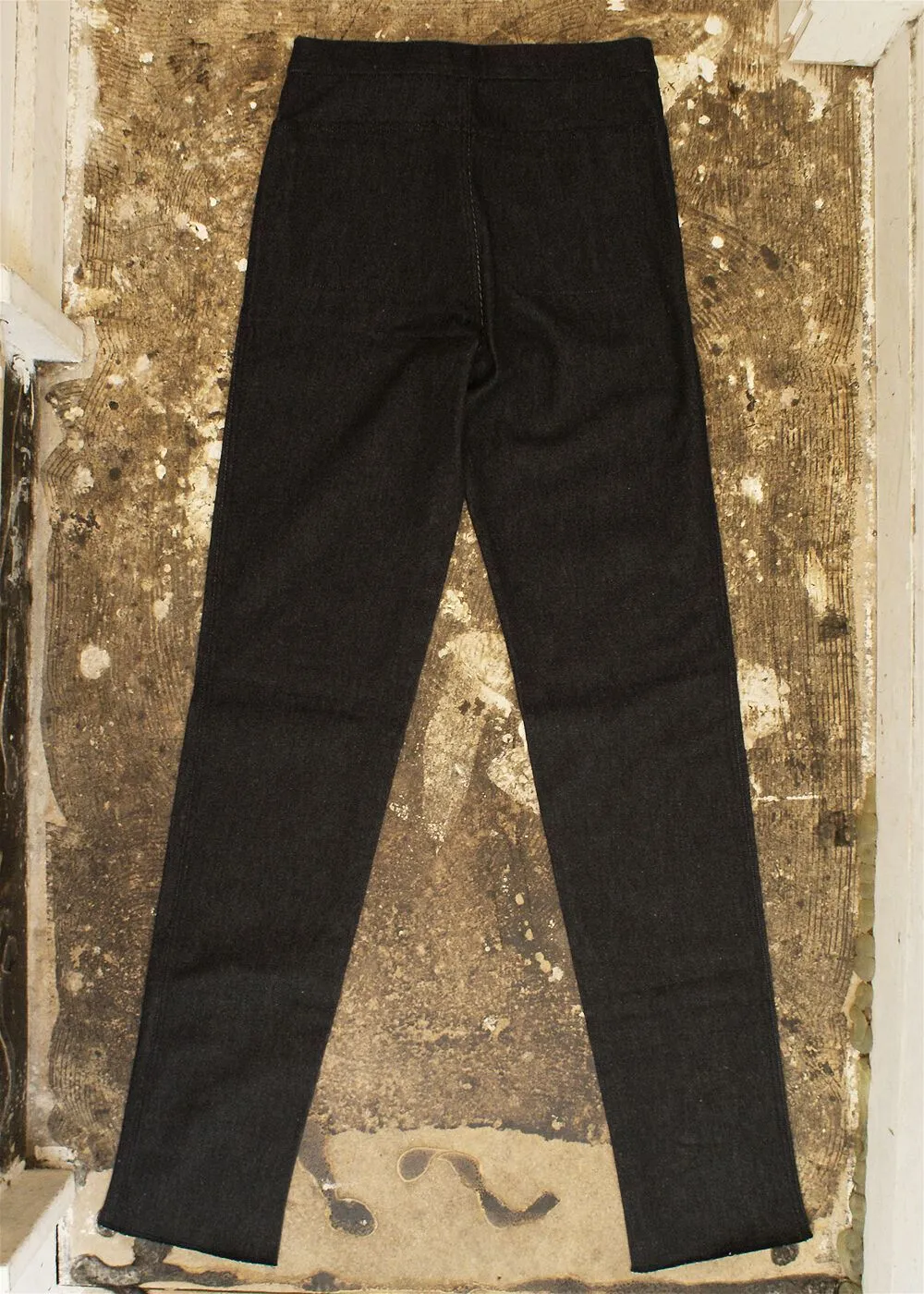 Black Slubs Denim Jeans