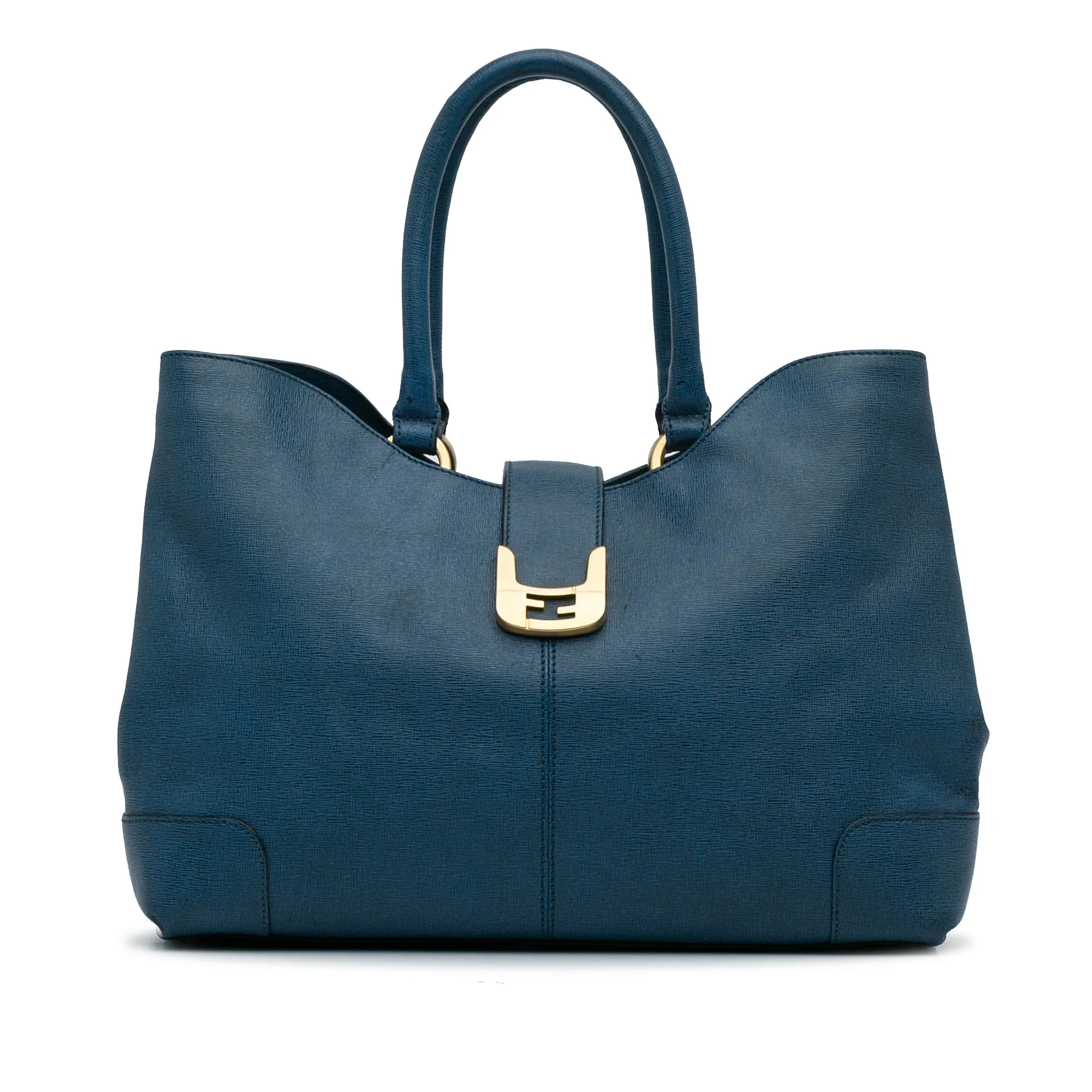 Blue Fendi Chameleon Shopper Tote