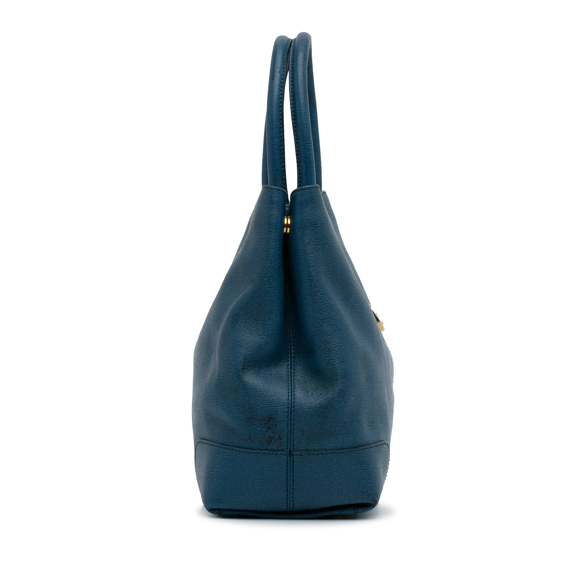 Blue Fendi Chameleon Shopper Tote