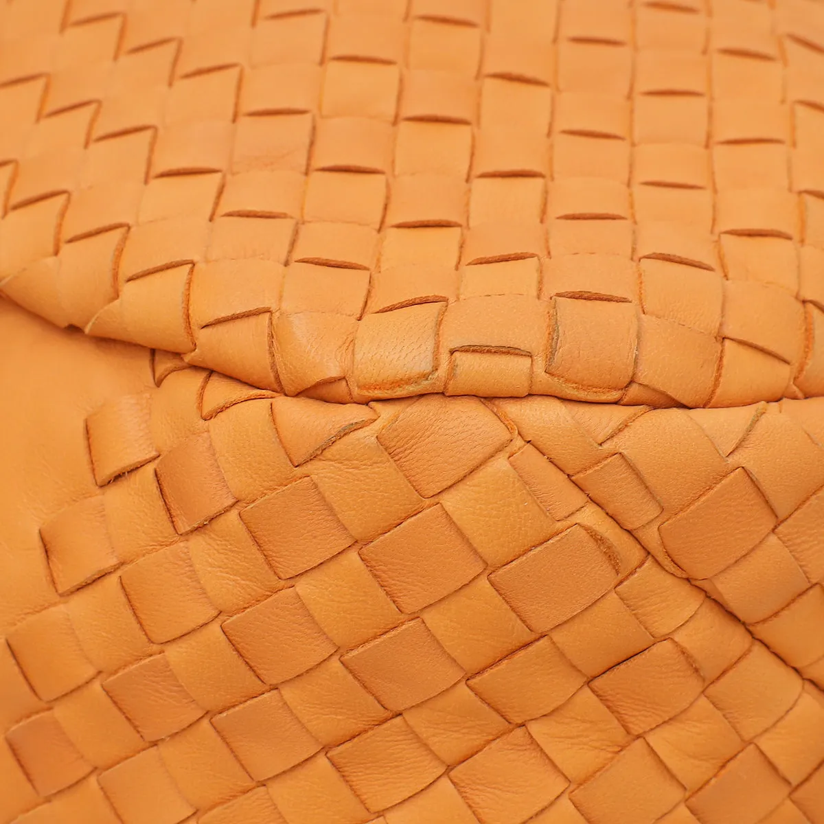 Bottega Veneta Brownish Orange Intrecciato Nappa Hobo Large Bag