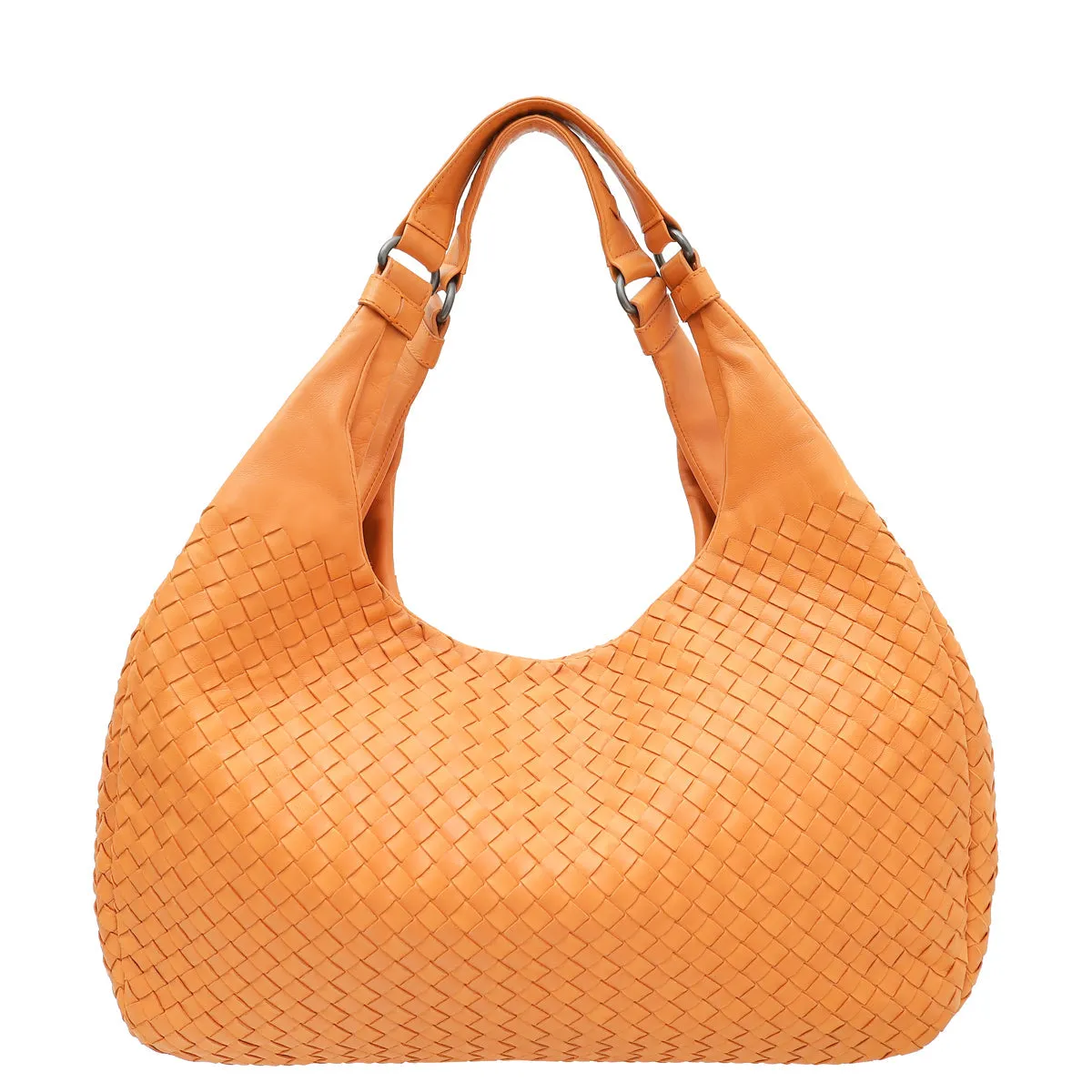 Bottega Veneta Brownish Orange Intrecciato Nappa Hobo Large Bag