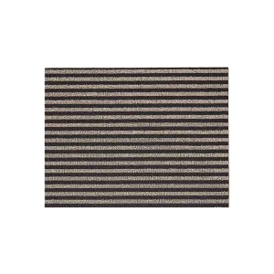 BRETON STRIPE SHAG DOORMAT, GRAVEL