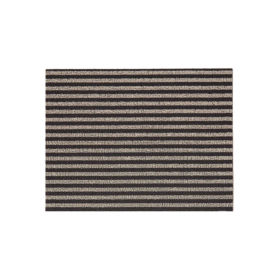 BRETON STRIPE SHAG DOORMAT, GRAVEL