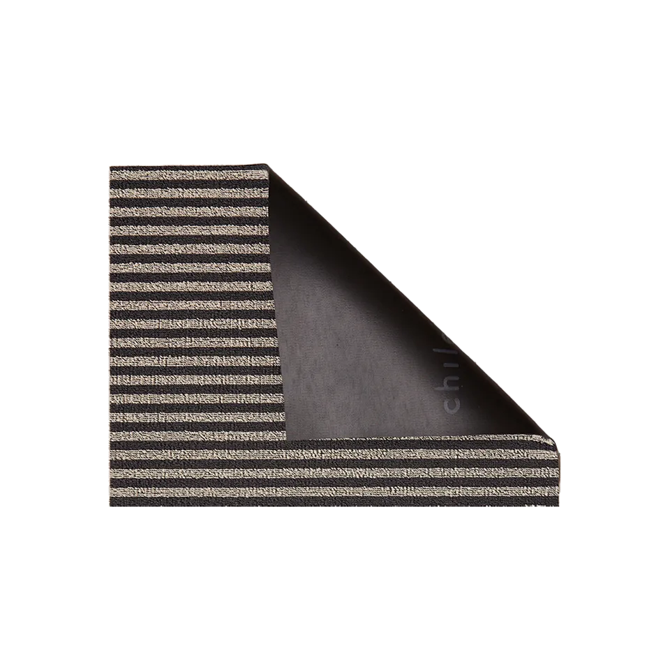 BRETON STRIPE SHAG DOORMAT, GRAVEL