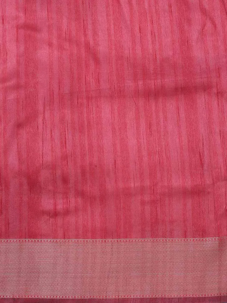 Brick Red Banarsi Silk Saree