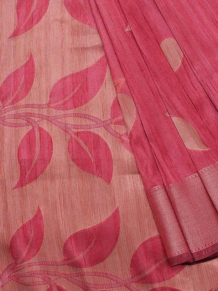 Brick Red Banarsi Silk Saree