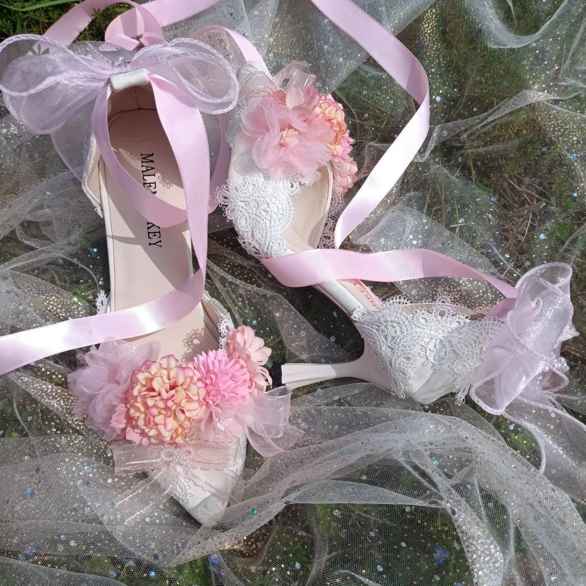 Bride lolita lolita high heels hairpin flower style