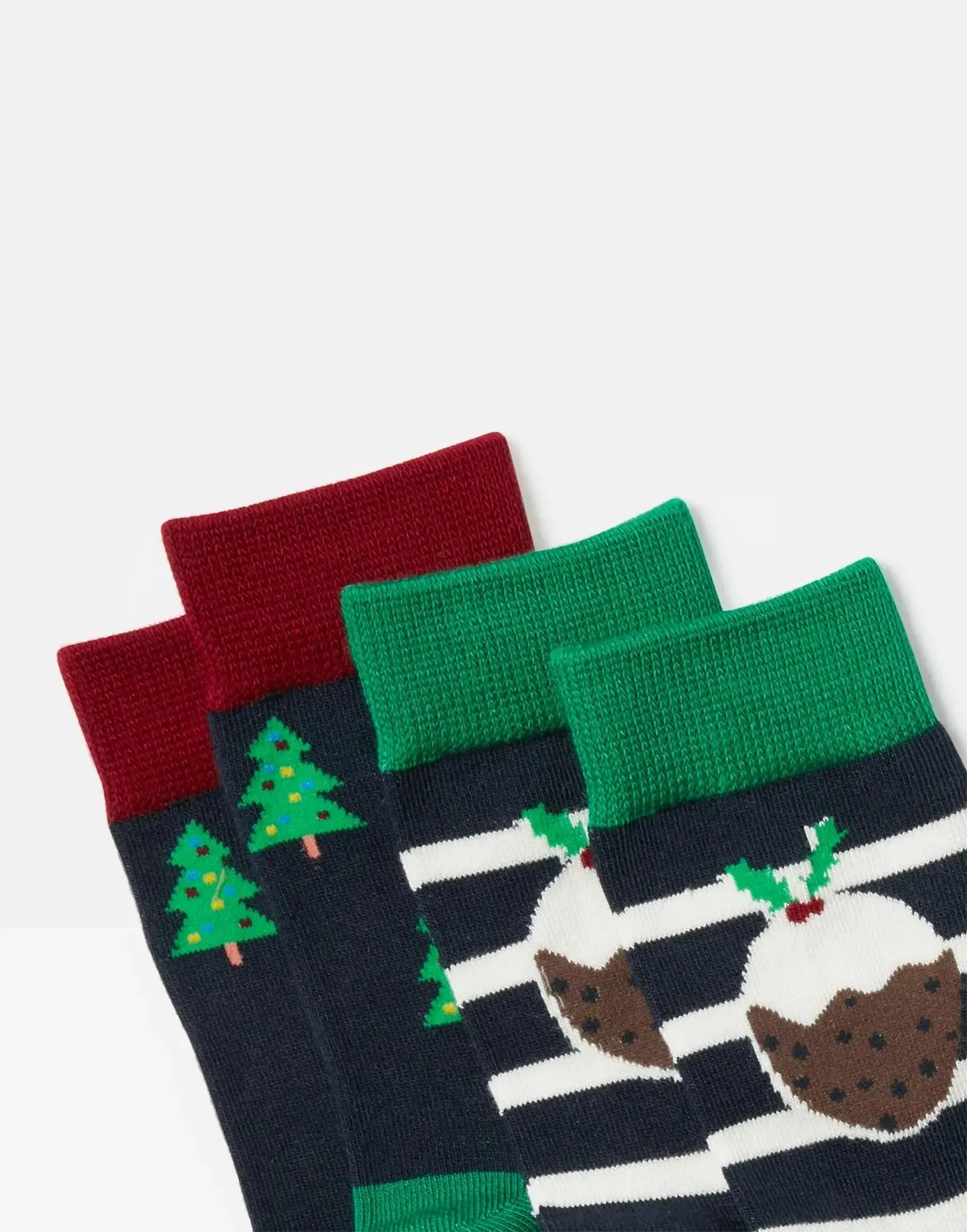 Brill Bamboo 2 Pack Socks - Festive | Joules