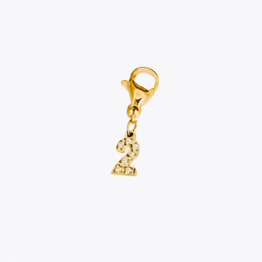 BUNDLED Number Charm Bar Chanelle Charms  - WATERPROOF