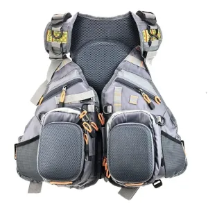 Buoyant Fishing Vest, Reflectors, Pockets All Around and Buckle Straps