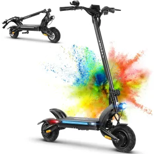 Caroma 2600W Peak Adults Electric Scooter, 8.5" Off Road Tires, 36 MPH Max, 37 Miles Range Folding Electric Scooter with Dual Brakes & Suspension, Black