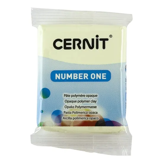 Cernit Number One Polymer Clay - Vanilla 2oz (56g) block