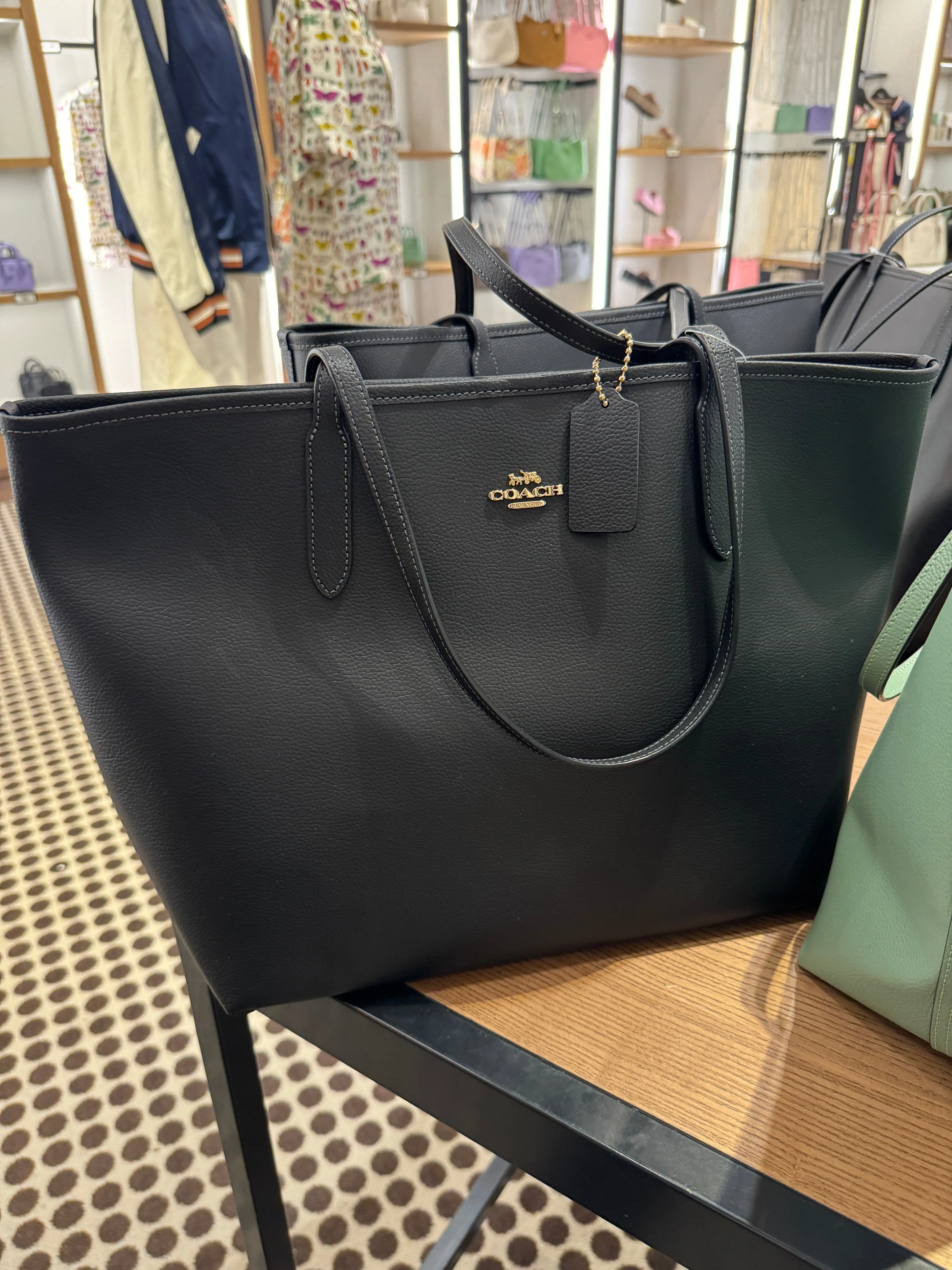 Coach City Tote In Black