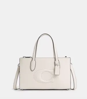 Coach Nina Small Tote In Chalk