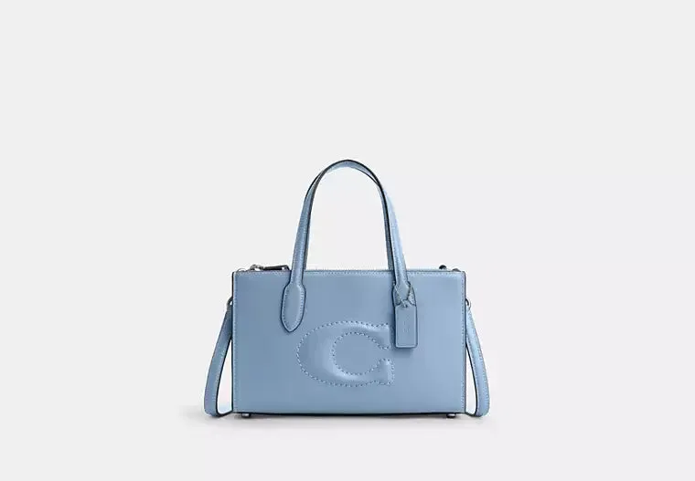 Coach Nina Small Tote In Cornflower Field Flora