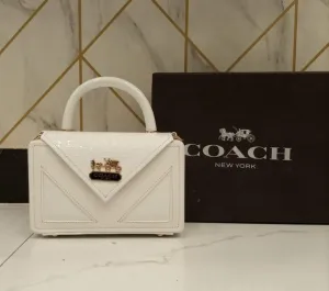 Coach Women's Handbag - Compact Size, Stylish Side Body (White)