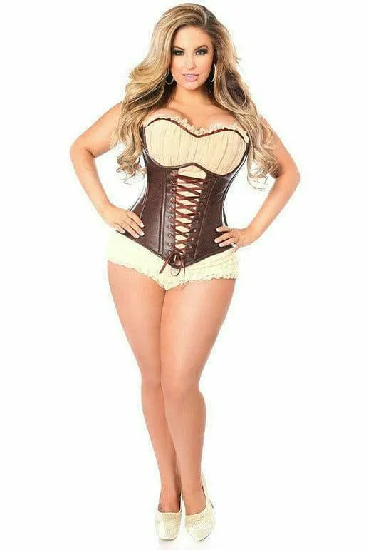 Deluxe Faux Leather Steel Boned Ren Faire Corset