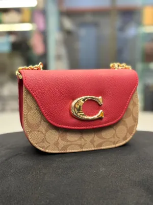 Demanding Collection: COACH Side Cross Body Bag for Girls (Red)