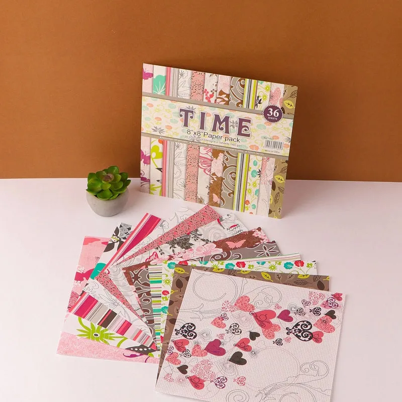 Designed Decorative Paper Pack 8x8 Inch