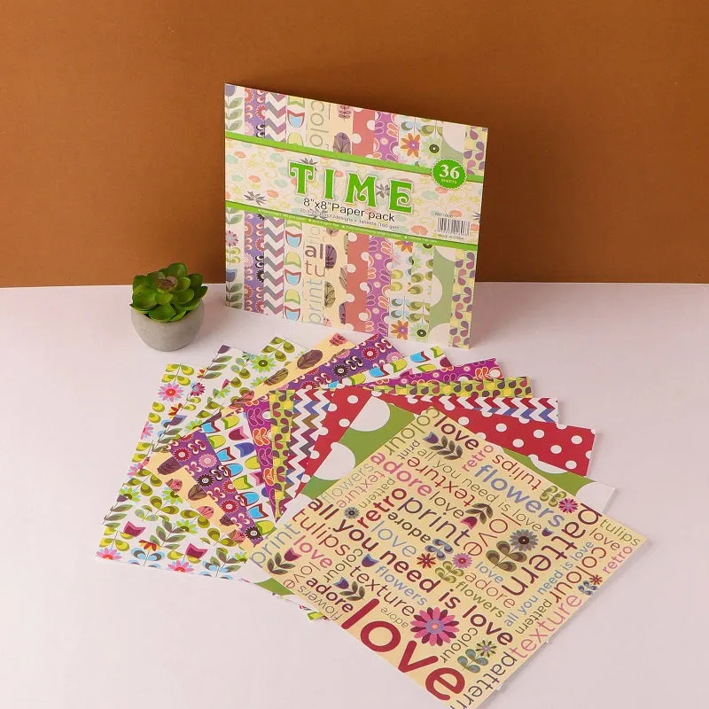 Designed Decorative Paper Pack 8x8 Inch