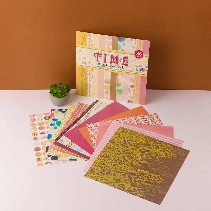 Designed Decorative Paper Pack 8x8 Inch