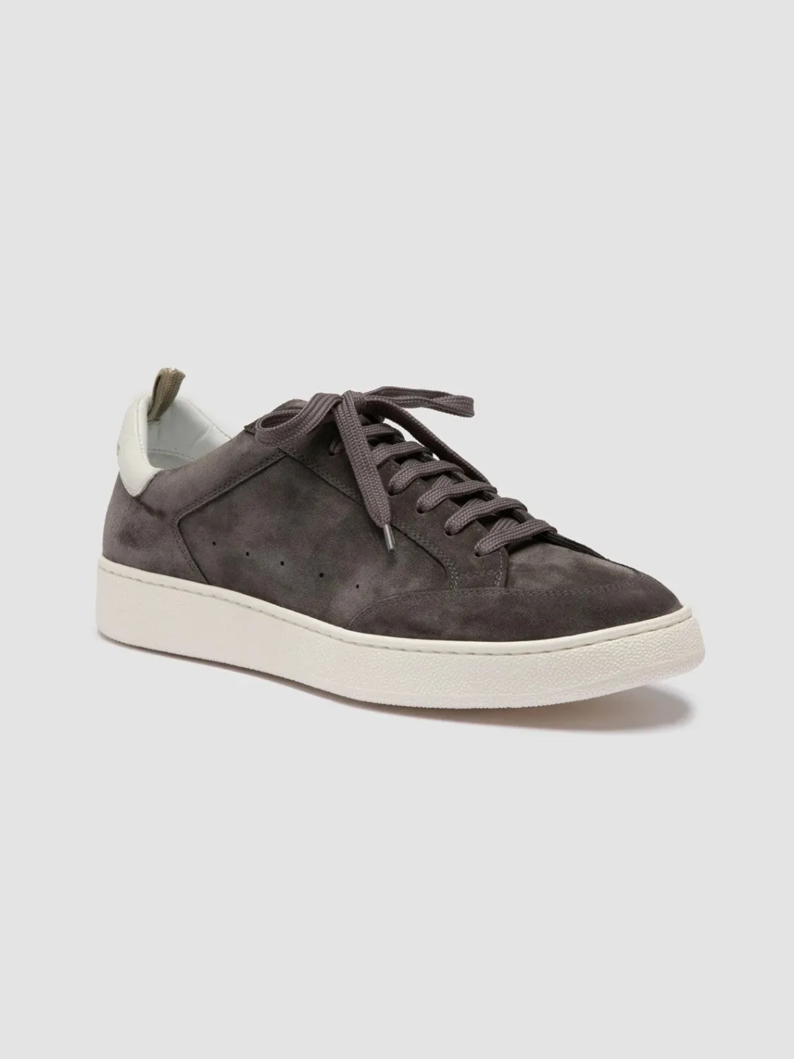 Dime Grey Suede Low Top Sneakers