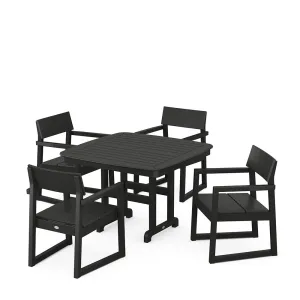 Edge 5 Piece Dining Set with Trestle Legs