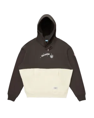 Embroidered Logo Switching Cotton Hoodie