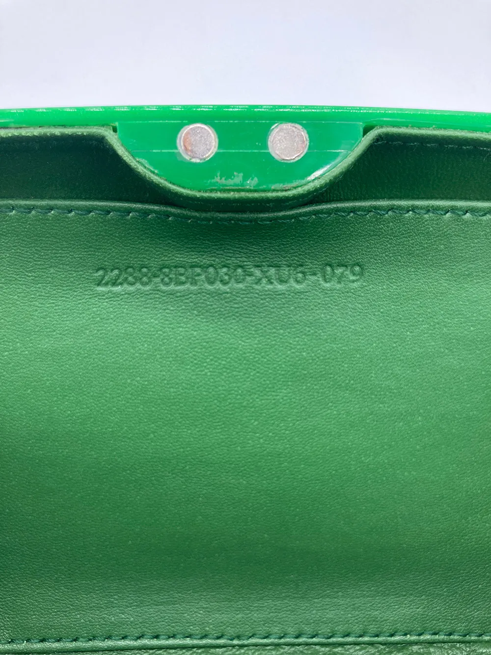 Fendi Green Logo Box Clutch