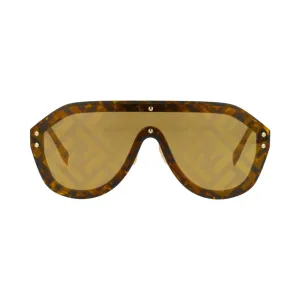 Fendi Large Brown Signature Sunglasses w/ Tan Details, “FFM0039/G/S”