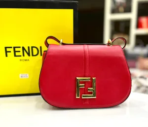 Fendi Women's Crossbody Bag with Long Belt (Red)