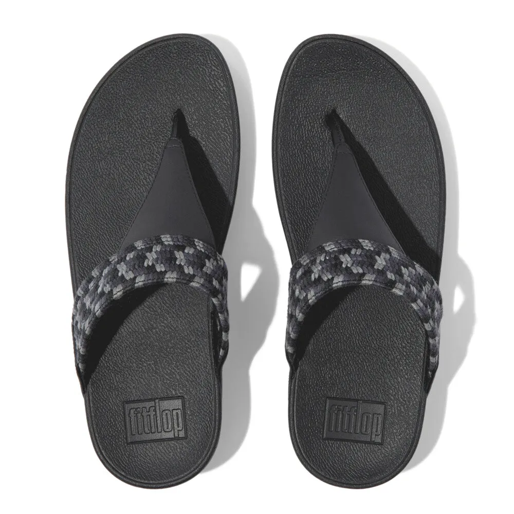 FitFlop Lulu Art Webbing Sandals - Black Mix