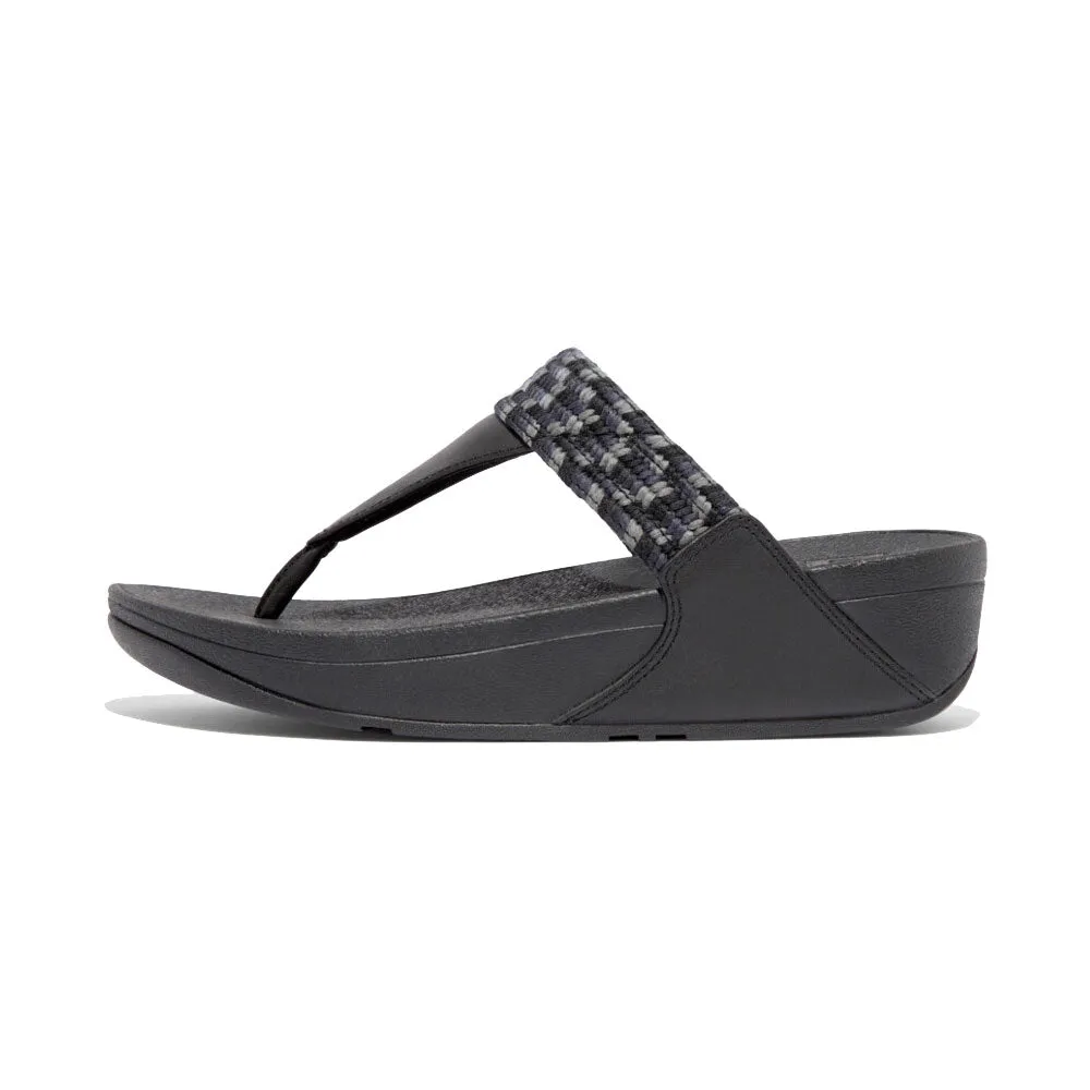 FitFlop Lulu Art Webbing Sandals - Black Mix